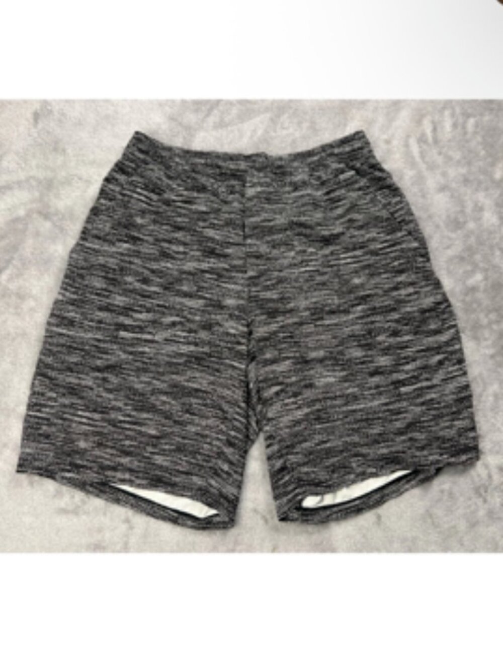 Lululemon Surge Short Medium *Linerless 7” All Court Texture White/Black